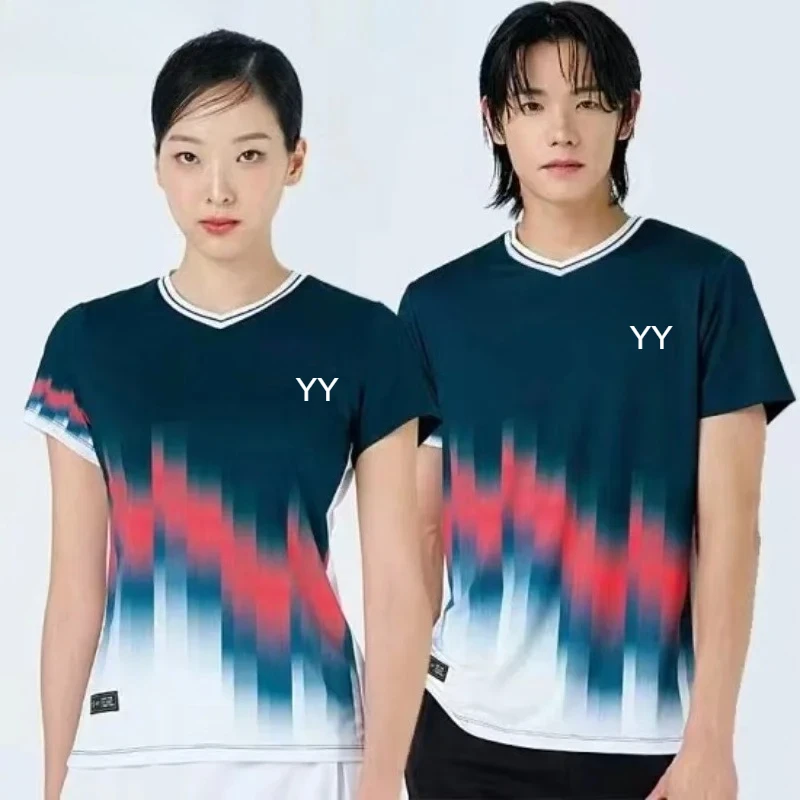 2025 YY New Spring and Summer Badminton Sportswear T-shirt Short Sleeve Comfortable Breathable Sweat-absorbent Quick-drying Top