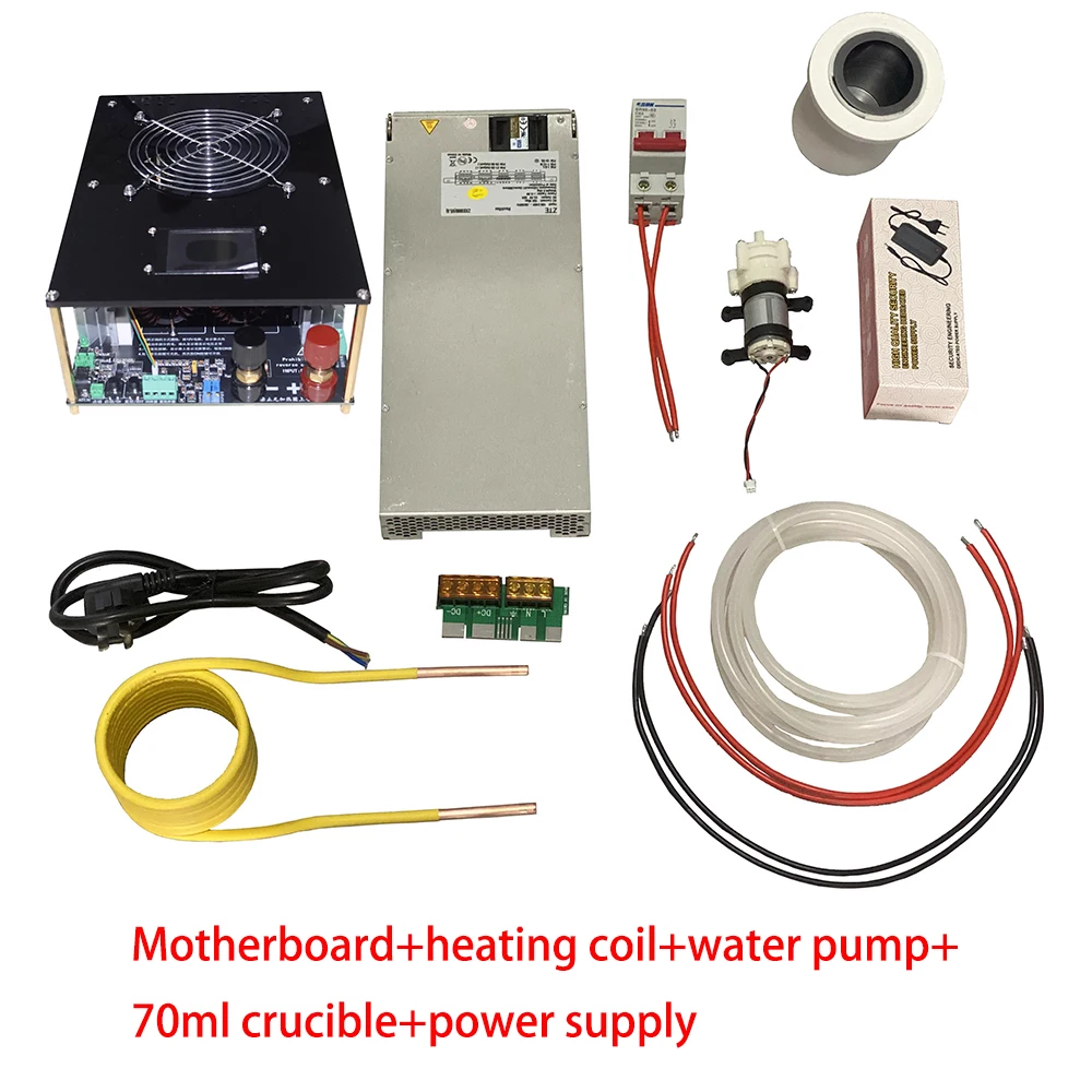 

4KW Induction Heating Machine, Overcurrent, Undervoltage, Water Shortage Protection, Color screen displaying quenched melting