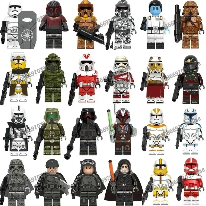 

Hot Toys STAR WAR Clone Troopers Imperial Stormtrooper 501st Regiment Mini Robot Figure Toy Bricks Assembling Doll Present