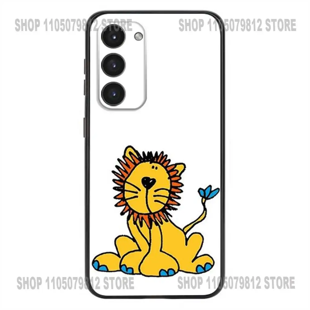 愛らしい漫画の動物電話ケース Samsung Galaxy A20、21s、22、31、32、52、53、72、73、80、91 ソフトシリコンブラックカバー