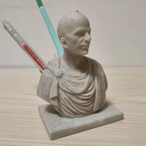Julius Caesar Statue Office Desk Pen Holder Office Desk Organizer Office Decor Pen Rack Gift Stationery Teacher Gift