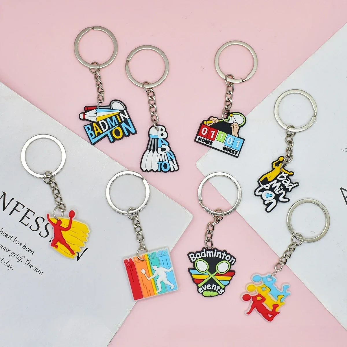 13 Pcs Badminton-Themed Keychains Set, These Key Pendants Are Great Decorative Charms for Bags, Luggage, Gifts for Birthday