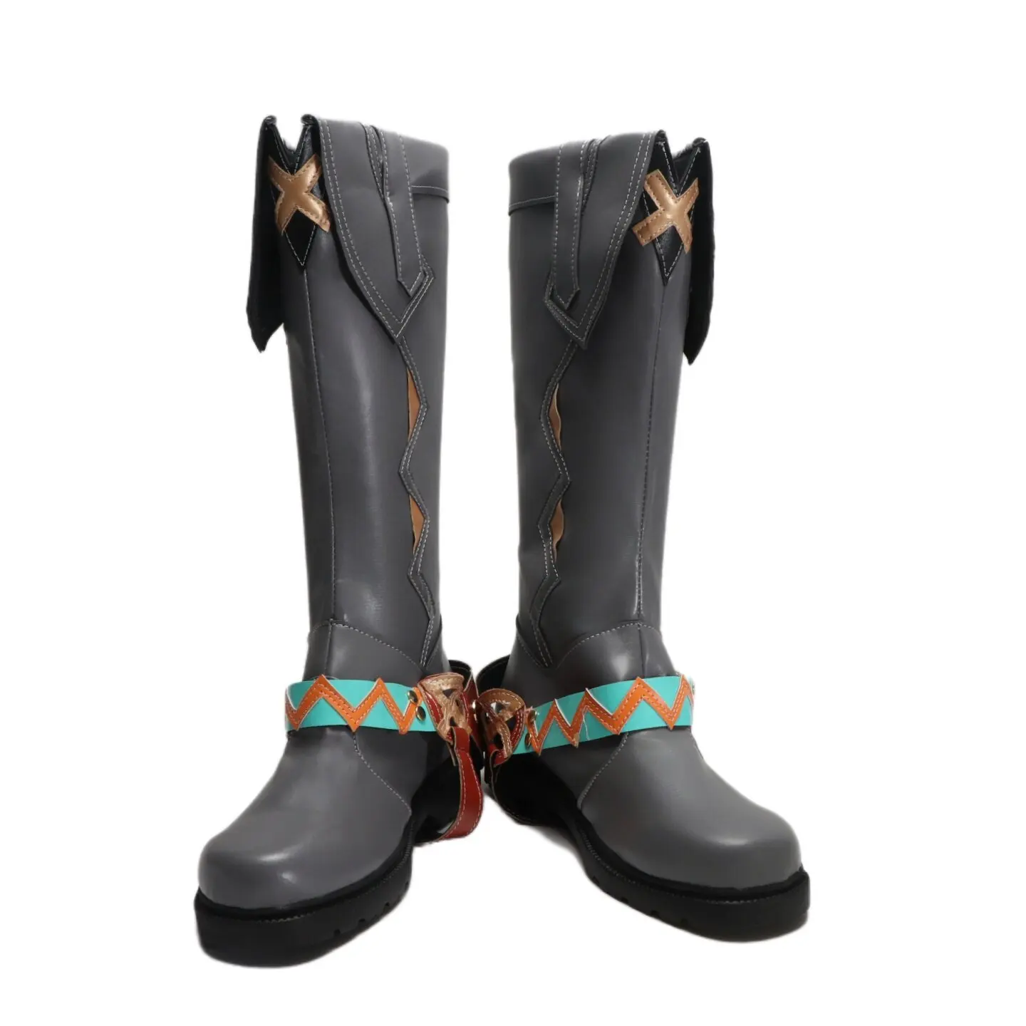 Genshin Impact Ifa Cosplay Shoes Grey Boots Custom Made Any Size