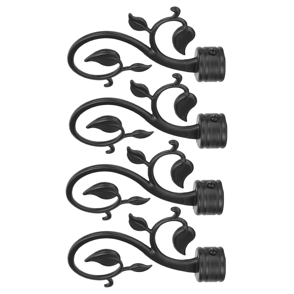 

4 PCS Curtain Rod Plug Pole Accessories Extenders Finials Ends Only Curtains Rail Caps Bar Plugs Head