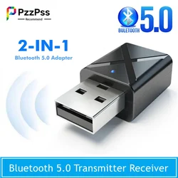 Transmisor de Audio con Bluetooth 5,0, receptor Mini USB de 3,5mm, conector AUX, adaptador inalámbrico de música estéreo para PC, TV, altavoz de coche