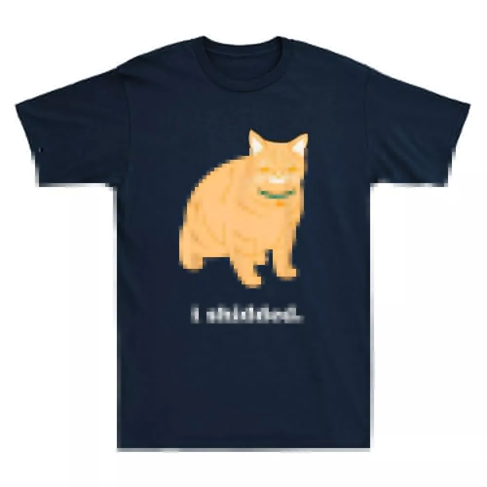 I Shidded Funny Cat Lover Cute Turuncu Cat Meme Retro Men's Unisex T-Shirt S-5XL