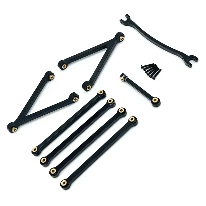 FOR FMS FCX24M Camel Cup Metal Chassis Links Pull Rods and Steering Rods Set 1/24 RC Crawler Car Upgrade Parts Accessories