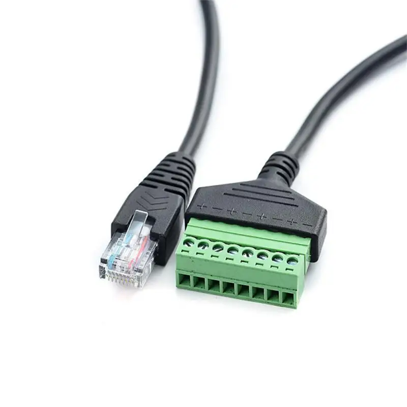 rj45 to screw terminal Block 8p connector ethernet rj45 Male Female to 8 pin screw terminal network adapter  for CCTV DVR CABLE image 2