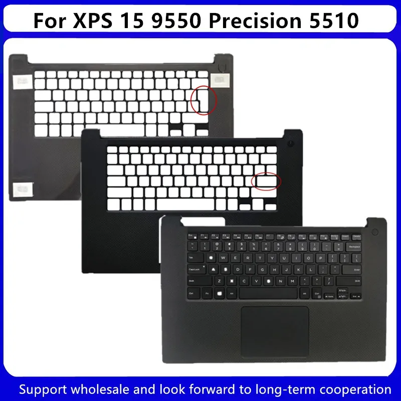 

New For Dell XPS 15 9550 Precision 5510 Upper Case Palmrest Cover Touchpad / Keyboard 0JK1FY JK1FY 0D6CWH D6CWH