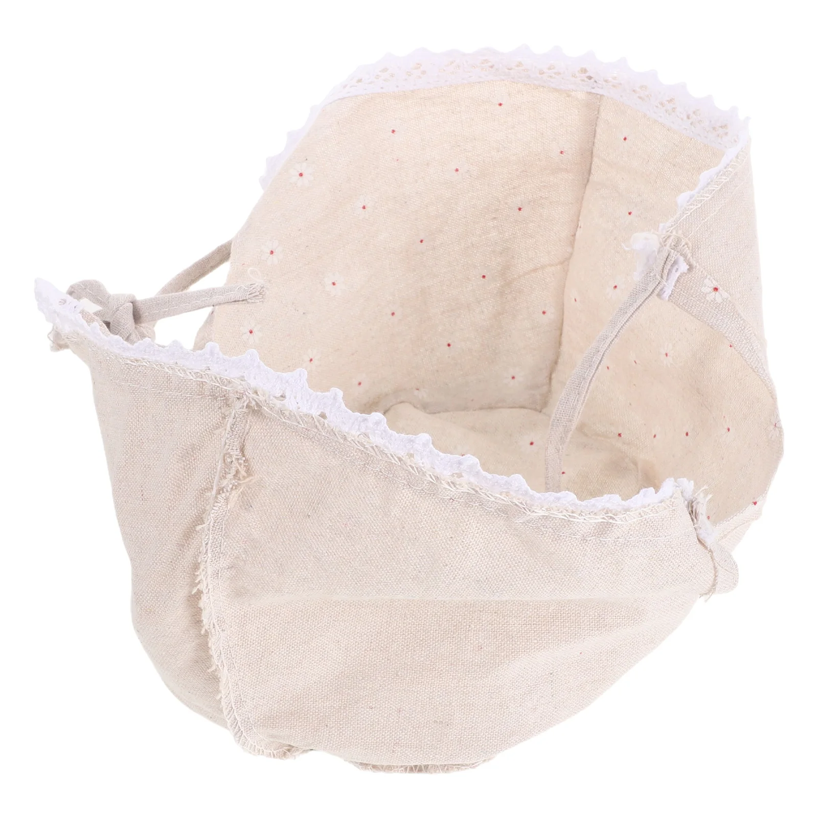 

Rattan Oval Picnic Basket Liner Fabric Insert Daisy Pattern for Bread Storage Basket Replacement Decorative Outdoor Accessory