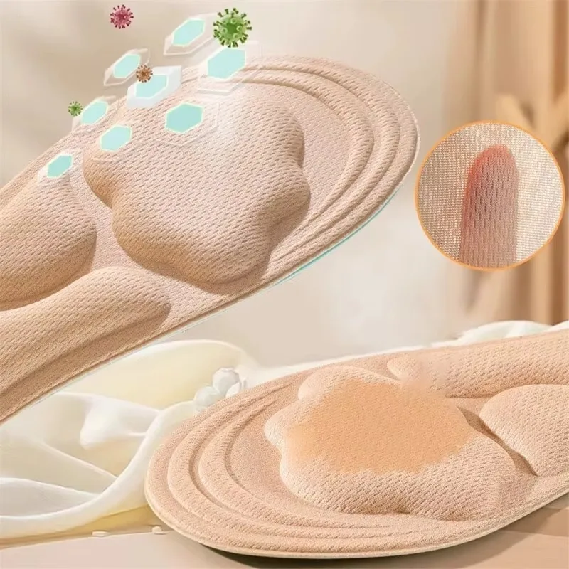 Palmilhas de espuma de memória de massagem 6d para sapatos sola respirável almofada esporte correndo palmilhas para pés palmilhas ortopédicas desodorante