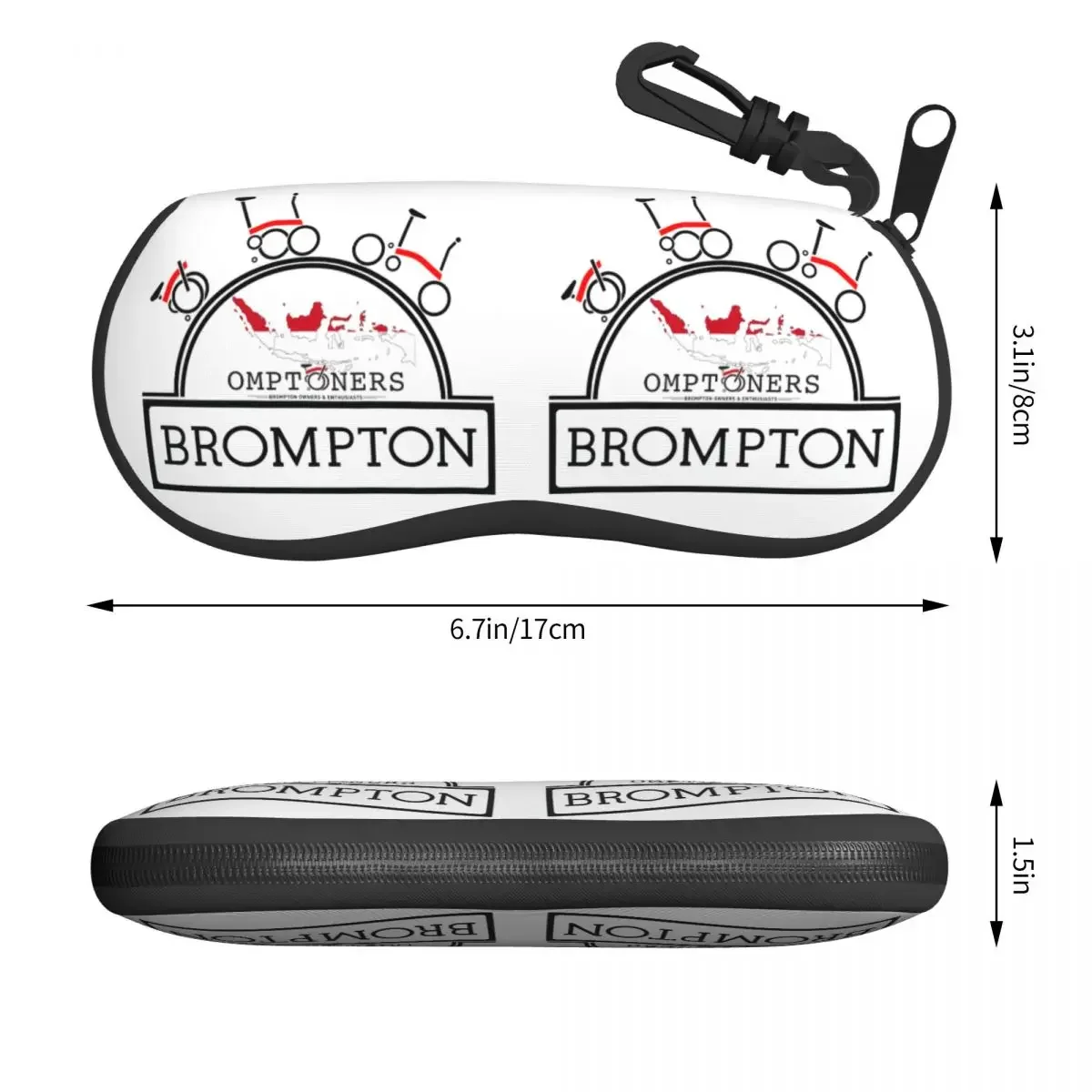 Bromptons Folding Bike Logo Shell Etui ochronne na okulary Śliczne etui na okulary przeciwsłoneczne Torba na okulary