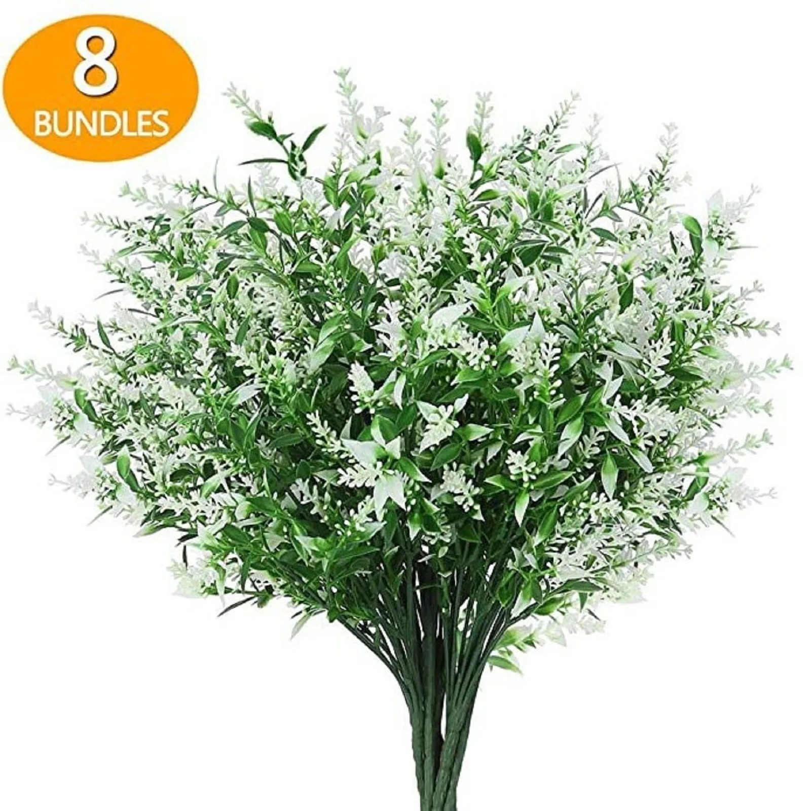 Artificial Lavender Flowers Uv Resistant Fake Shrubs Greenery Bushes Bouquet for Wedding Party Home Garden Table Decor