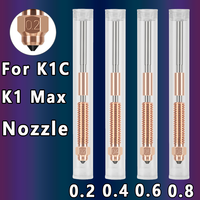 Nozzles K1C K1 Max Ender 3 V3 Nozzle 0.2/0.4/0.6/0.8/1.0mm All-in-one Copper Titanium Nozzles High Speed Print Upgraded Nozzle