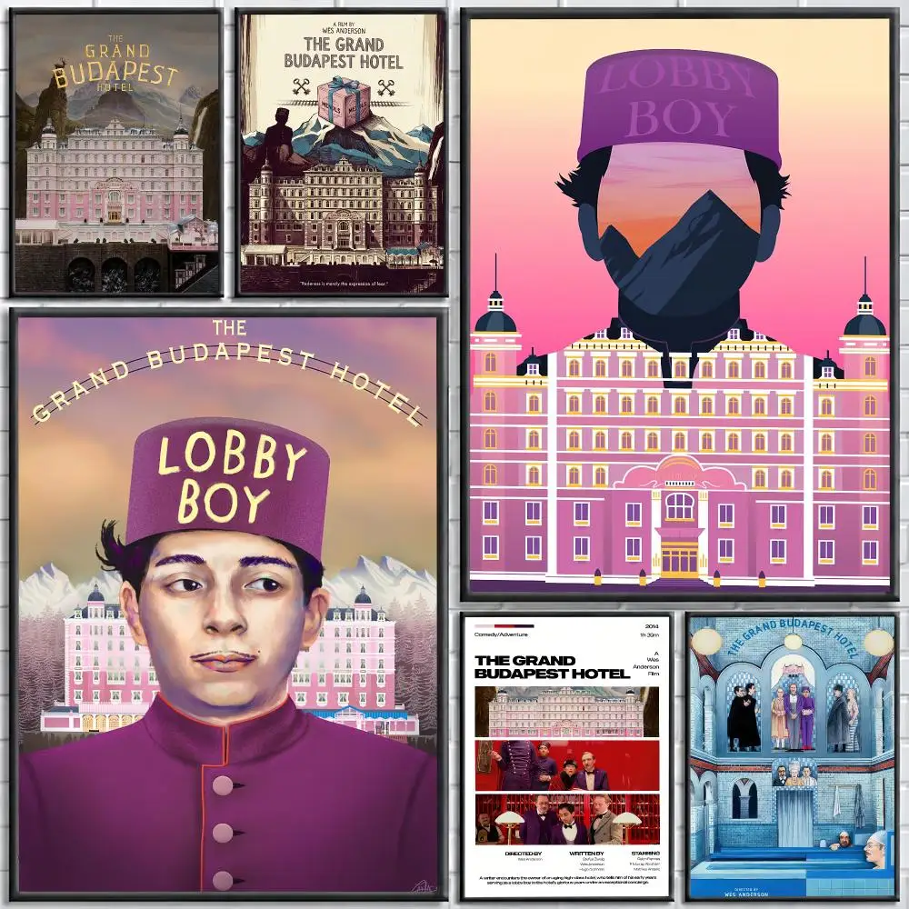 Movie The Grand Budapest Hotel Painting Calligraphy Stylish Canvas Poster Wall Art for Home Decor Gift