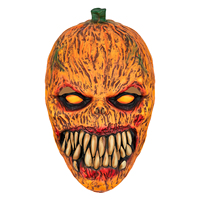 1PC Pumpkin Head Monster Mask Latex Horror Costume Prop Prank Scary Party Decoration Headband for Halloween