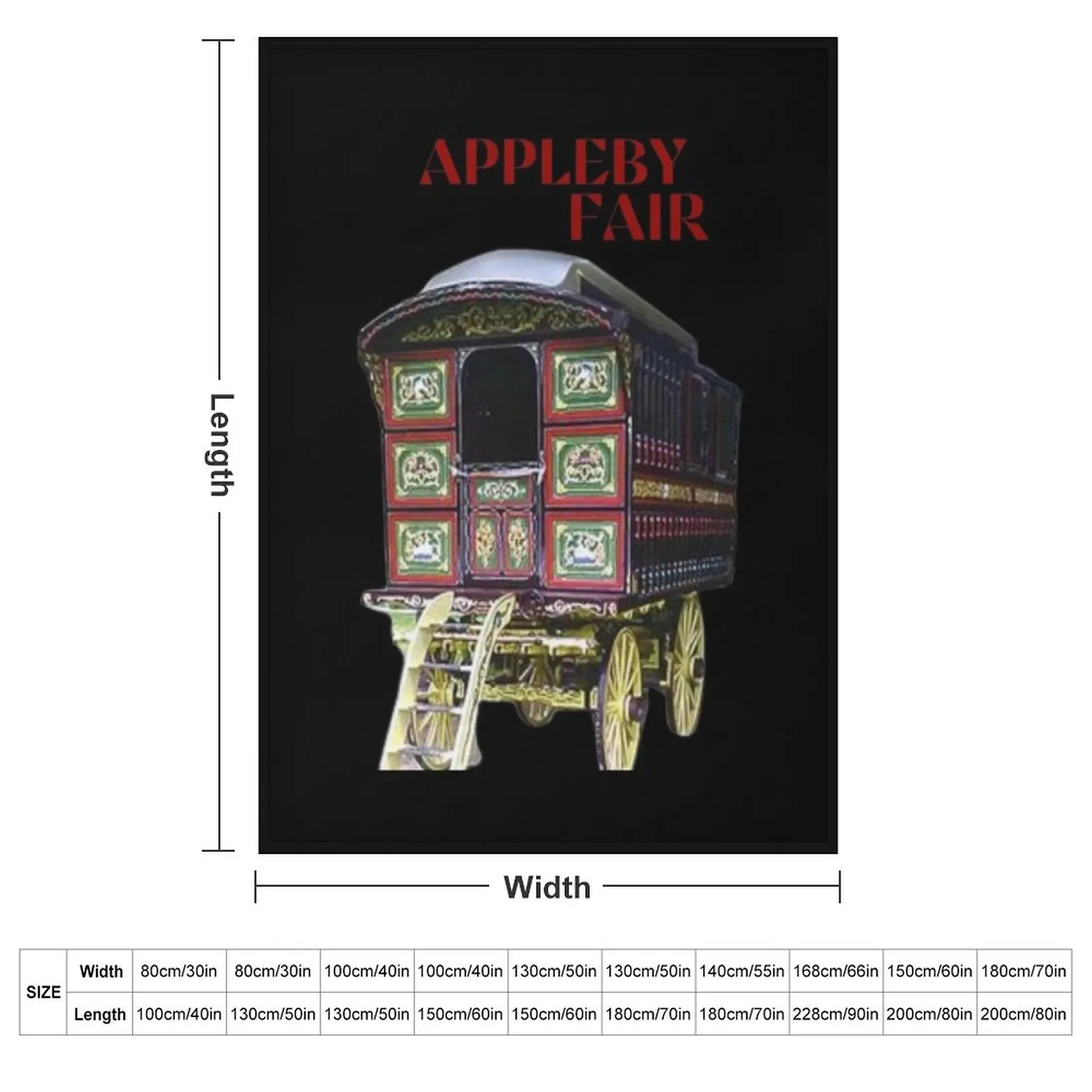 Appleby fair vardo gipsy wagon caravan Throw Blanket Winter beds Thin Plaid halloween sofa bed warm winter Blankets