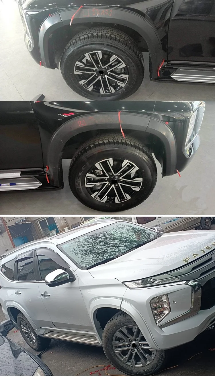 new Exterior Auto Fender Flare Fit For Mistbishi Pajero Sports  2020 2021 2022 Mud Fenders Plate Cover Accessories