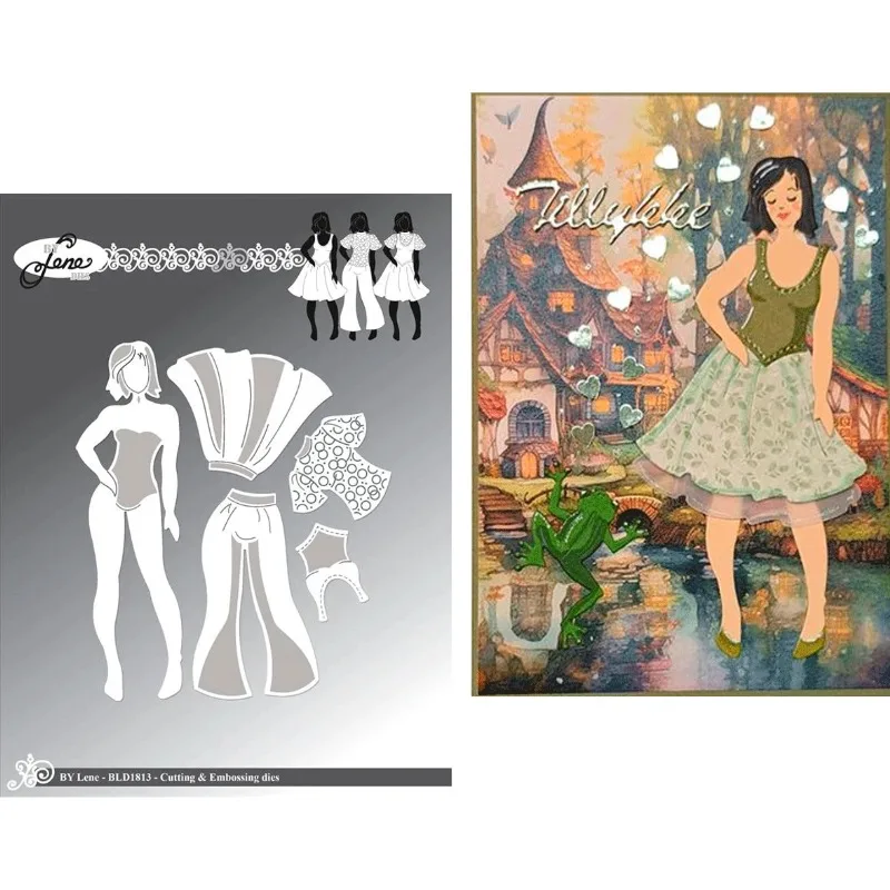 Troqueles de corte de metal con diseños de botas de fútbol, vestidos de niña, elementos esenciales de diseño delgado y plantillas para tarjetas de scrapbooking, para tarjetas hechas a mano DIY 2026