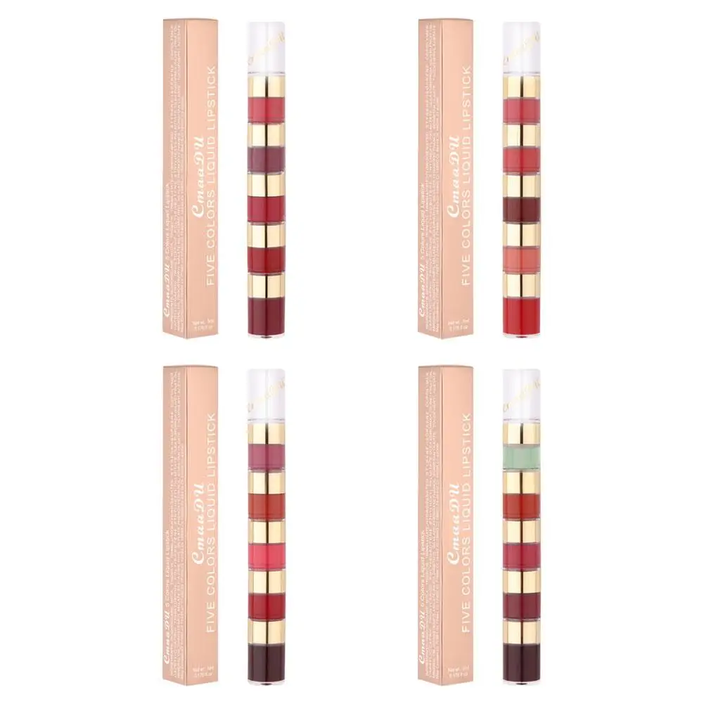 Fluwelen Matte Effen Lipgloss Set Hydraterende Langdurige Waterdichte Non-Stick Cup Sexy Nude Lip Lippenstift Cosmetica