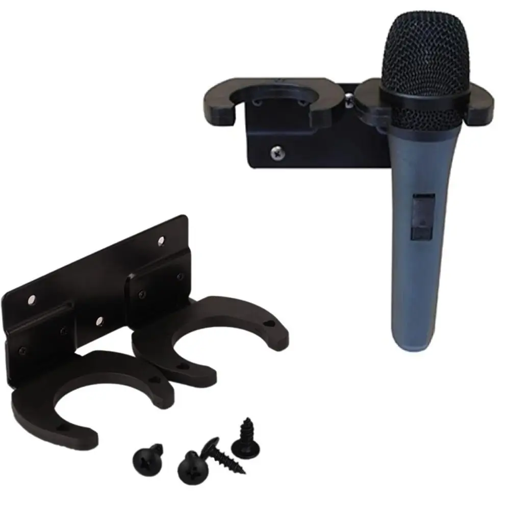 Portable Anti-slip Wall Mounted Mic Holder Anti-scratch Space Saving Microphone Holders Universal Mic Bracket Karaoke
