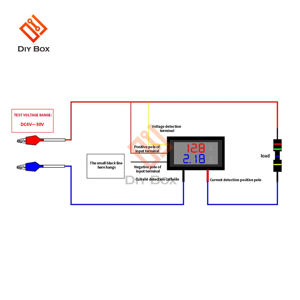 Mini Digital Car Voltmeter Ammeter DC 100V 10A 50A 100A LED Display Panel Amp Volt Voltage Current Meter Tester Detector