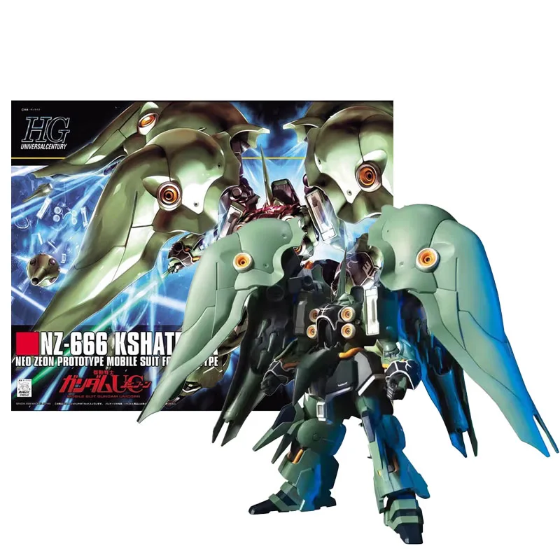 

Original Bandai Anime Figure Gundam HGUC 1/144 NZ-666 Kshatriya Assembled Anime Action Figures Model Collect Decorative Toys