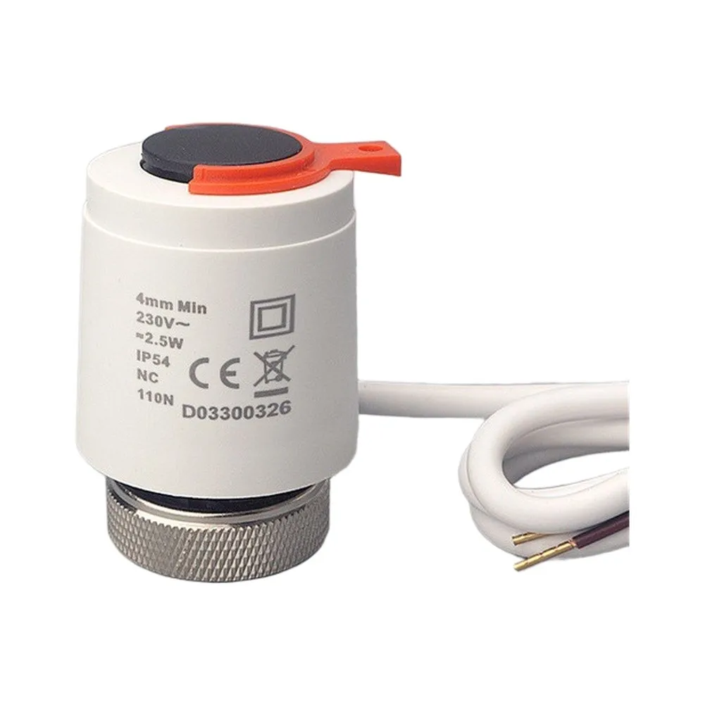 Underfloor Heating Electric Thermal Actuator AC230V Normally Closed Floor Heating Radiator Valve Thermostatic Radiator Valve