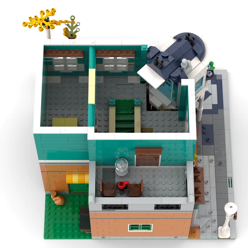 City Street View modèle Moc briques de construction librairie modèle alternatif technologie de construction bloc modulaire bricolage jouet cadeaux de vacances