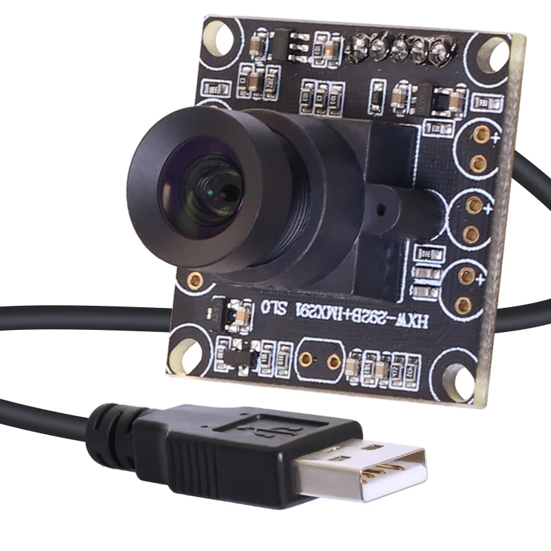 

1080P IMX291 5mm 60 Distortionless HD Starlight Night Vision USB Industrial Camera Module M12 Mounting Multi-OS Compatibility