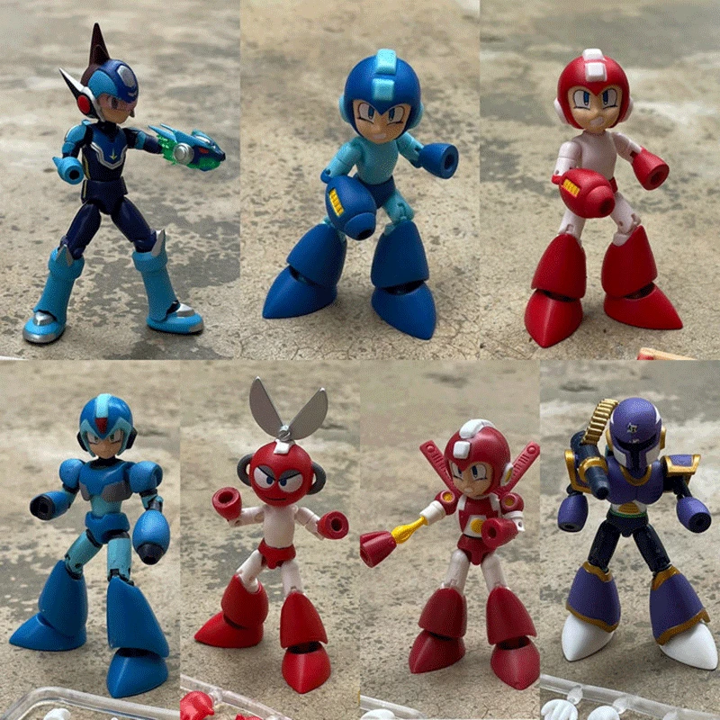 Rockman Box Egg Movable Doll Ornament Model Toy Gift Animation Cartoon Spot Action Figure MODEL TOYS