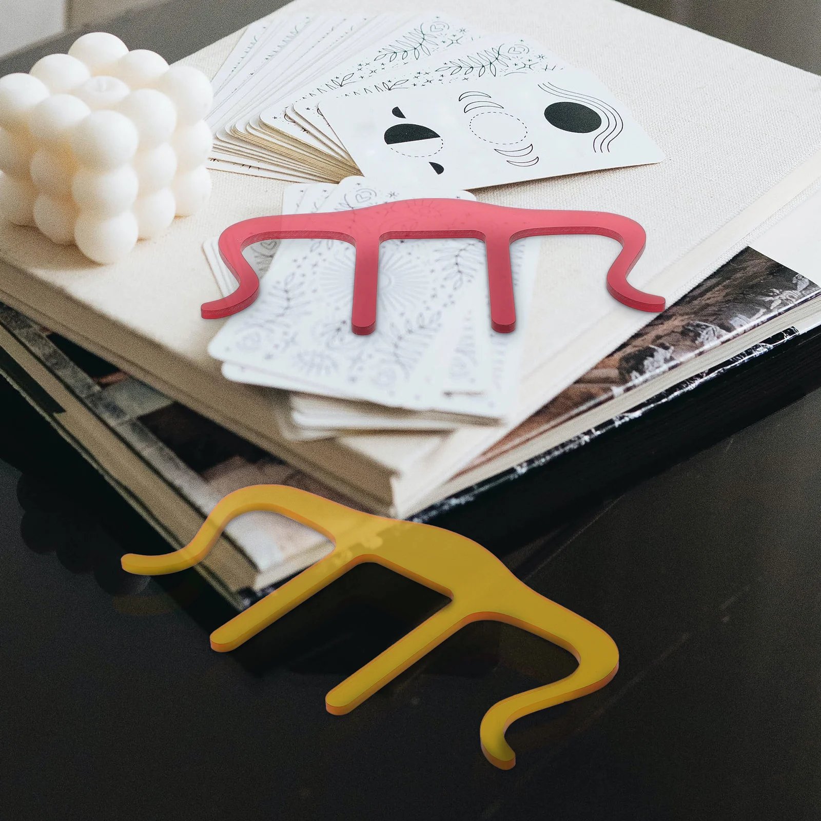 

4 Pcs Book Clamp Paper Musical Score Holder Acrylic Page Type Clip Keyboard
