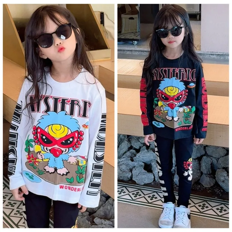 

Kids Long Sleeve T-shirts Cartoon Tops Boys Clothes Girls T-shirt Baby Tees Graphic Top Poleras Roupa Infantil Girl Clothes