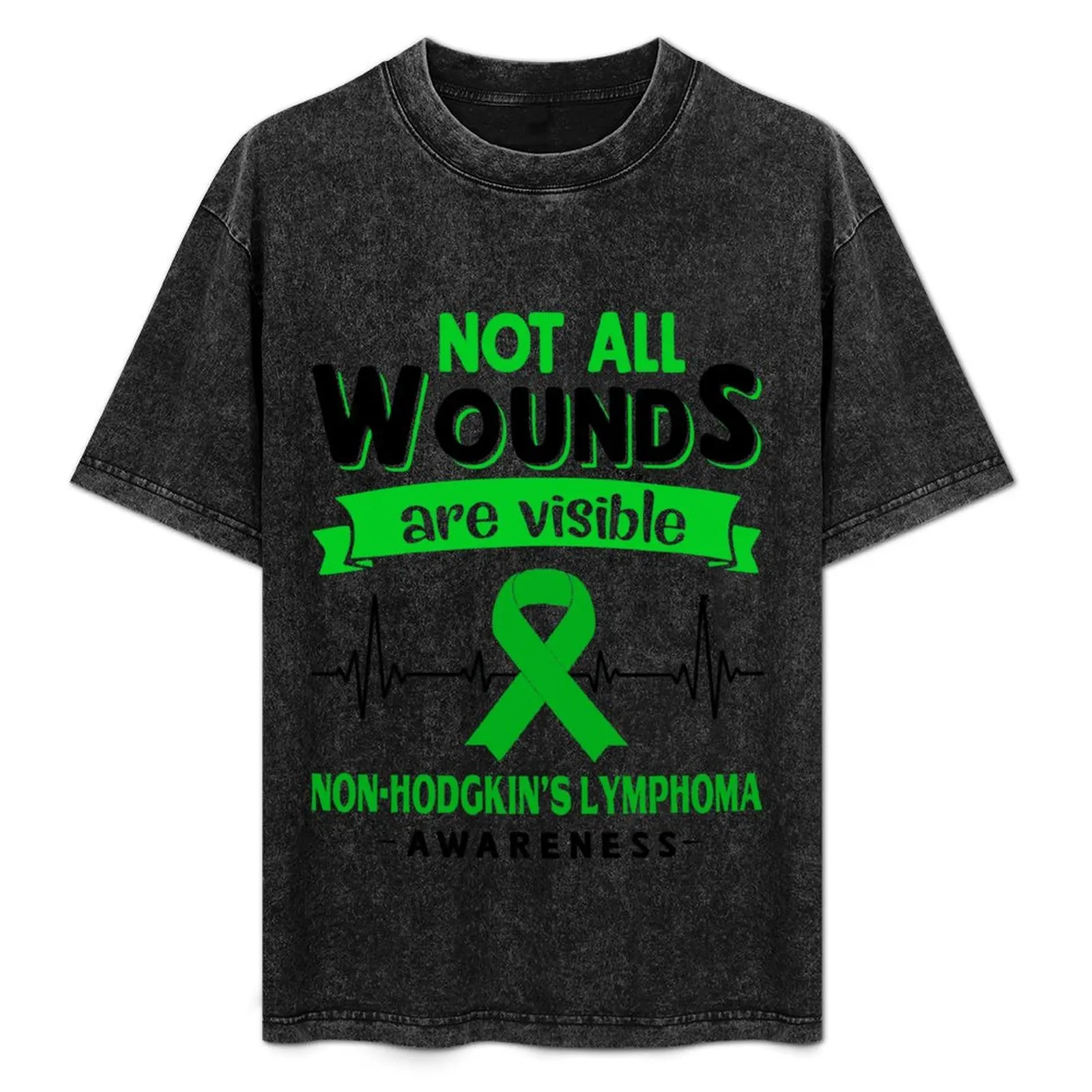 Non-Hodgkin's Lymphoma Awareness Not All Wounds Are Visible T-Shirt Blouse graphic shirts t shirt men 100℅ cotton