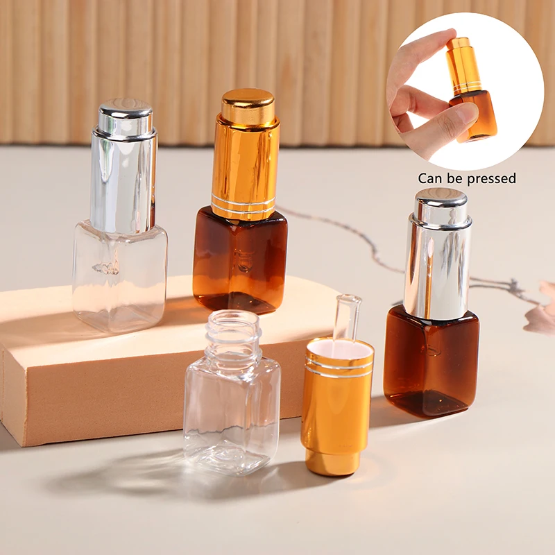 10ml Refillable Glass Dropper Bottle Essential Oils And Perfumes Empty Cosmetic Bottles Press Type Simple Style