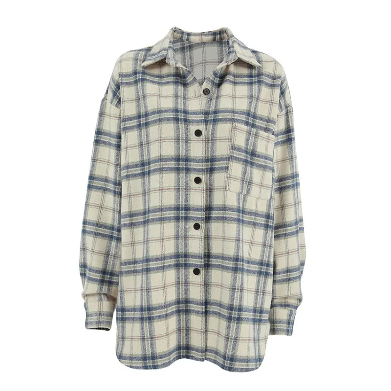 Women 2026 Autumn Winter New Hot Selling Vintage Plaid Check Shirt Jacket Outerwear Trendy Chic European Stylish Luxury Fashion