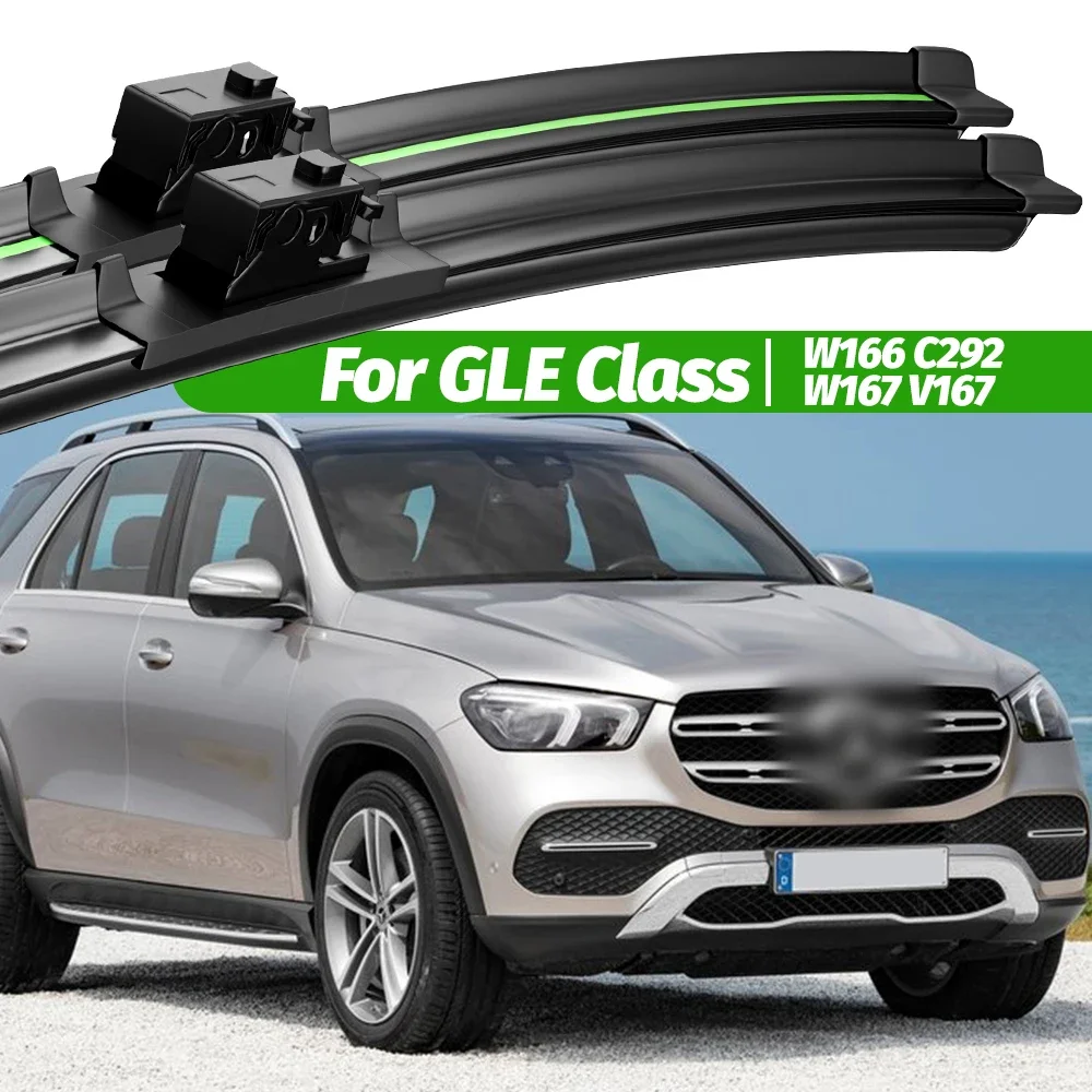 For Mercedes Benz GLE Class W166 C292 W167 V167 2015-2023 2pcs Front Windshield Wiper Blades 2015 Windscreen Window Accessories