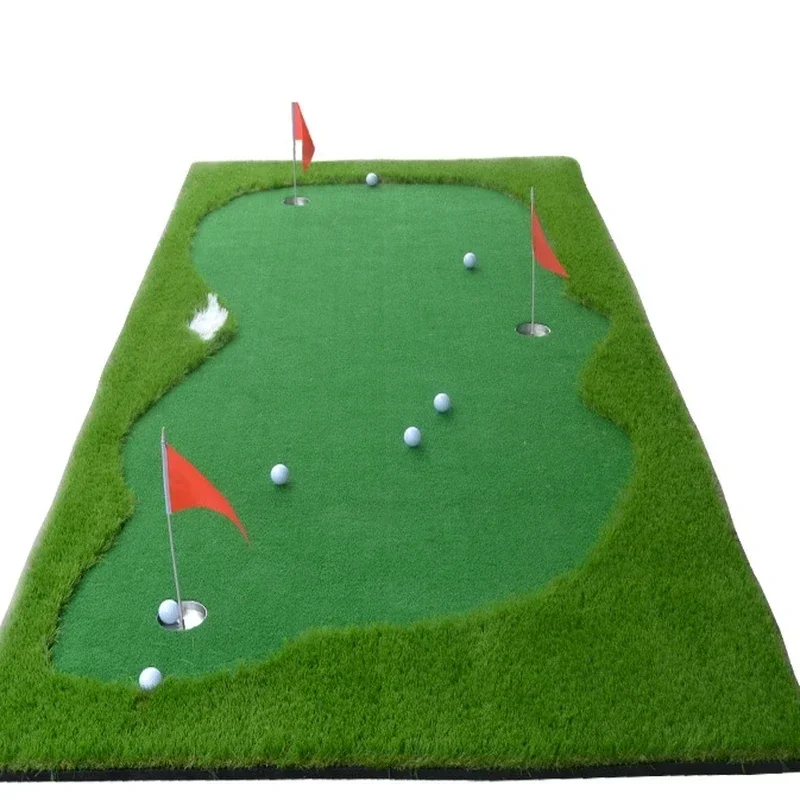 

PGM 3 Holes Indoor Golf Putting Green 100x300cm Indoor Outdoor Training Putter Mat Practice Putting Green for Home Use GL006