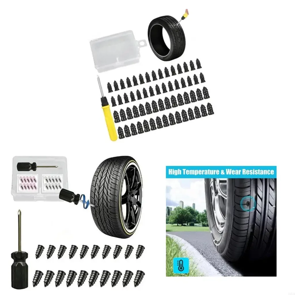 Fast Vacuum Tire Plug Repair Rubber Strong Fix Portable Compact Tire Repair Solution for Various Vehicles