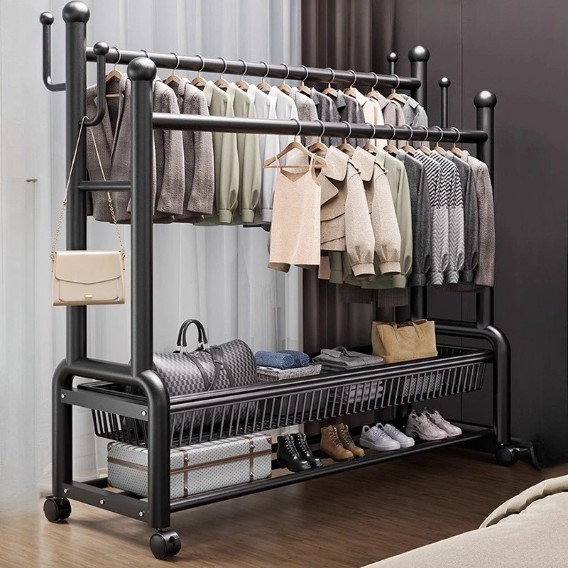 

Hotel Bedroom Clothes Rack Minimalist Metal Closet Girls Clothes Rack Standing Dress Burro Ropa Perchero Home Furniture