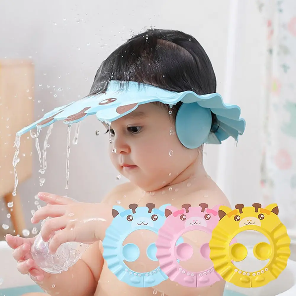 Kids Protect Bathing Hair Shield Bath Head Cover Shampoo Artifact Baby Shower Cap Hair Wash Hat