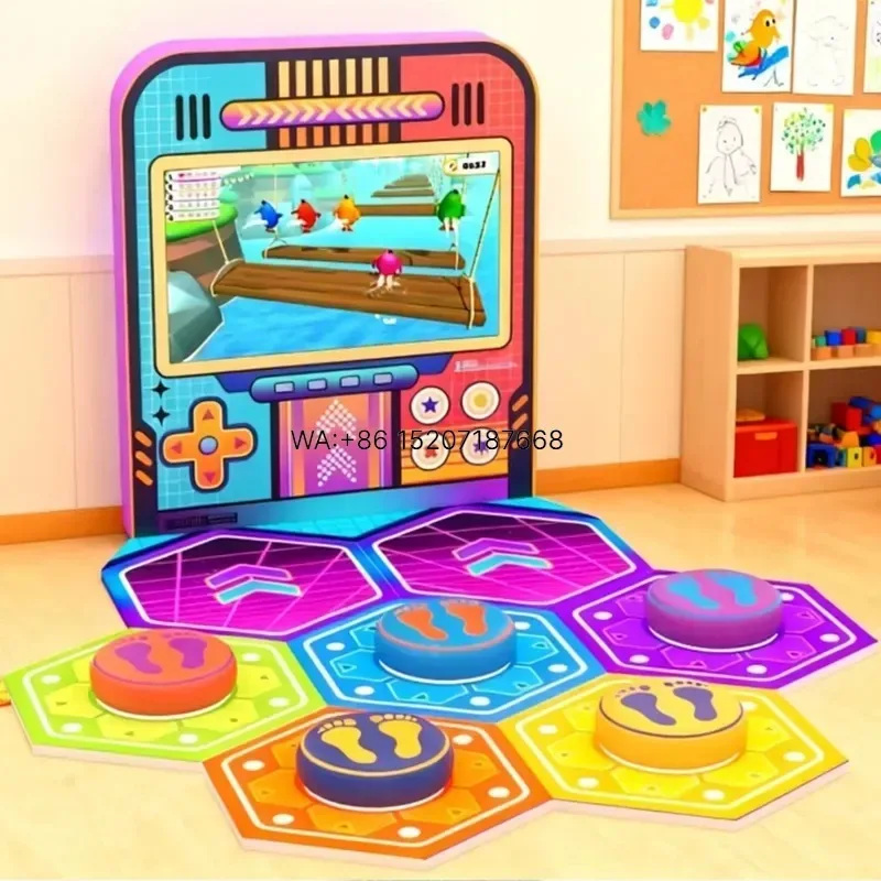 Wmwmnu for Customized Wholesale Business Interactive JumpCube Jumping VR Game LED Mat System for Kids Playgrounds and