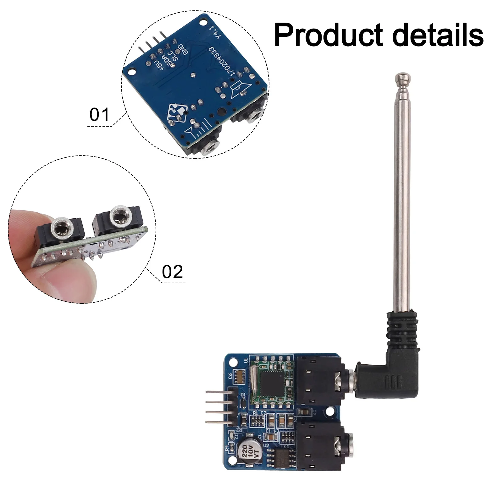 TEA5767 For FM Radio Module 76-108MHz With Wire And 3.5mm Audio Interface For DIY Electronics Project Board