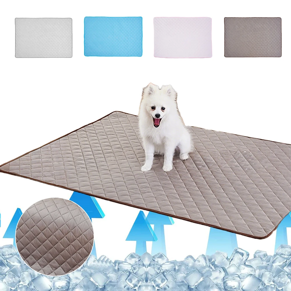 

Washable Dog Cooling Mat Summer Pet Ice Silk Sleeping Wear-resistant Pad for Sofa Bedroom Pet Accessories Durable Blanket 강아지쿨매트