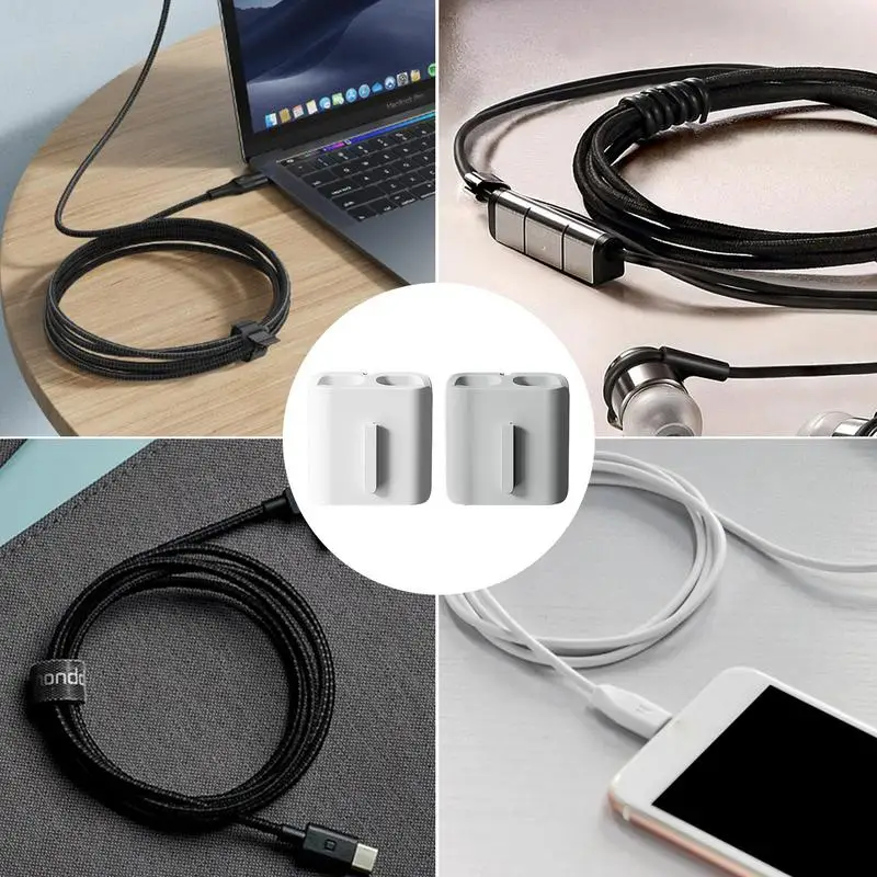 Earphone Cable Clip 2pcs Small Organizer Clip For Earphone Cable Outdoor Cable Winder For Efficient Electronics Organization For