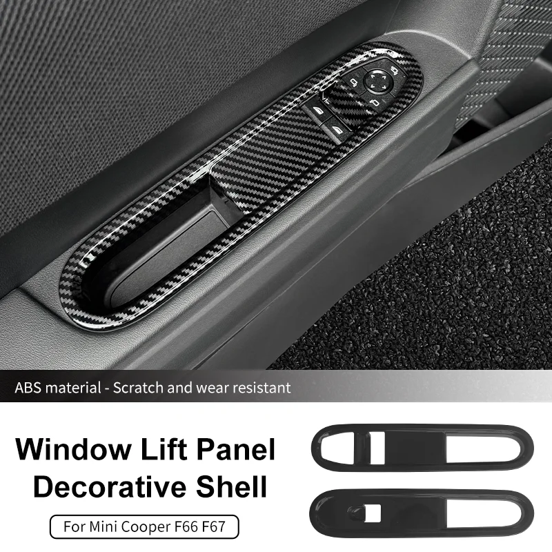 2pcs For BWM Mini Cooper F66 F67 Cabrio 2024 2025 Car Window Lift Panel Decorative Shell Car Interior Decoration Accessories