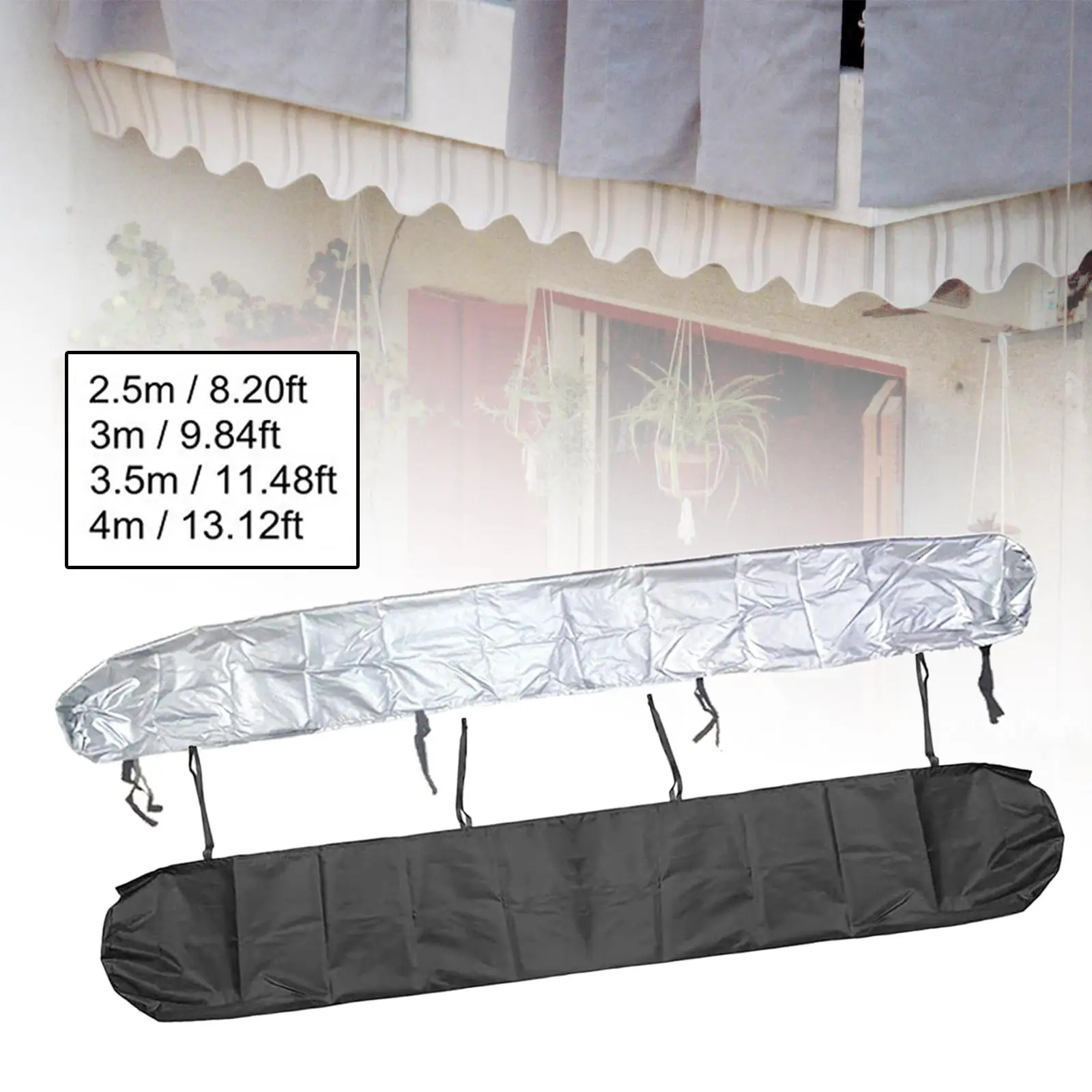 Awning Canopy Protective Cover Waterproof Oxford Cloth Dust Shield for Patio Garden Retractable Roller Blinds Storage Bag Winter