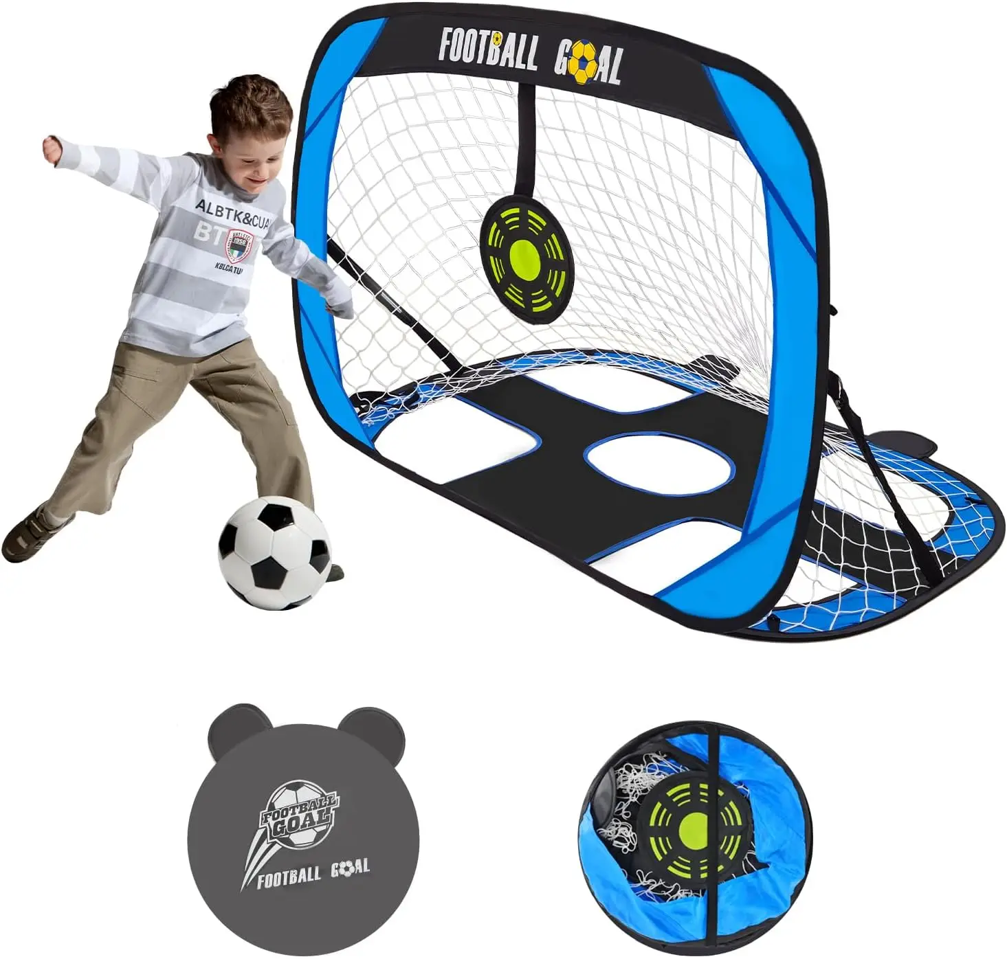 

Soccer Goal for Backyard, 4x3 FT Portable Kids Training Soccer Net with Carry Bag