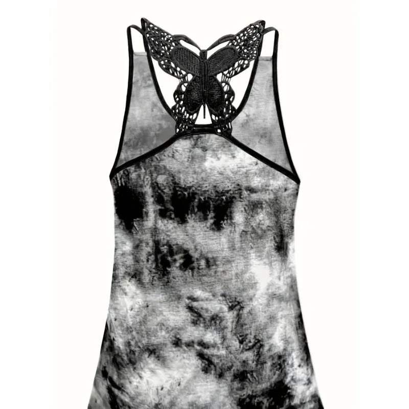 Plus ขนาด 1XL-5XL พิมพ์เสื้อเซ็กซี่สลิง Shirtd เสื้อกั๊กผู้หญิงแฟชั่น Streetwear Elastic Camis