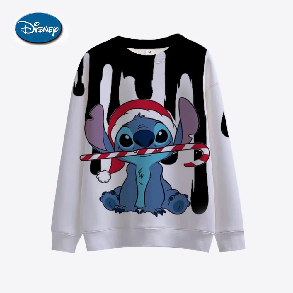 Disney Cartoon Lilo&Stitch Couple Short Sweater Women\'s/Men\'s Thin Autumn Sweater Women\'s Christmas Costume Animation New Hot